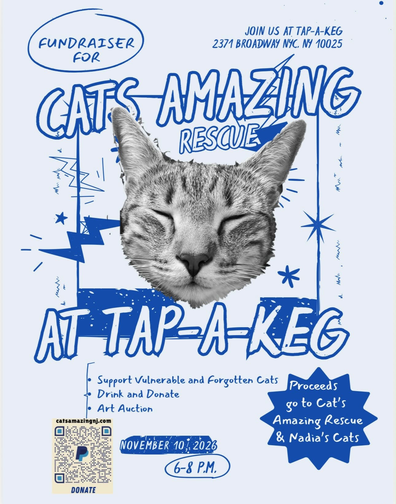 Fundraiser for CatsAmazing Rescue at Tap-A-Keg